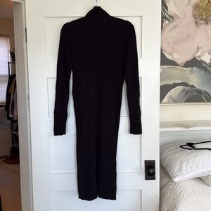 Express turtleneck black sweater midi dress size medium